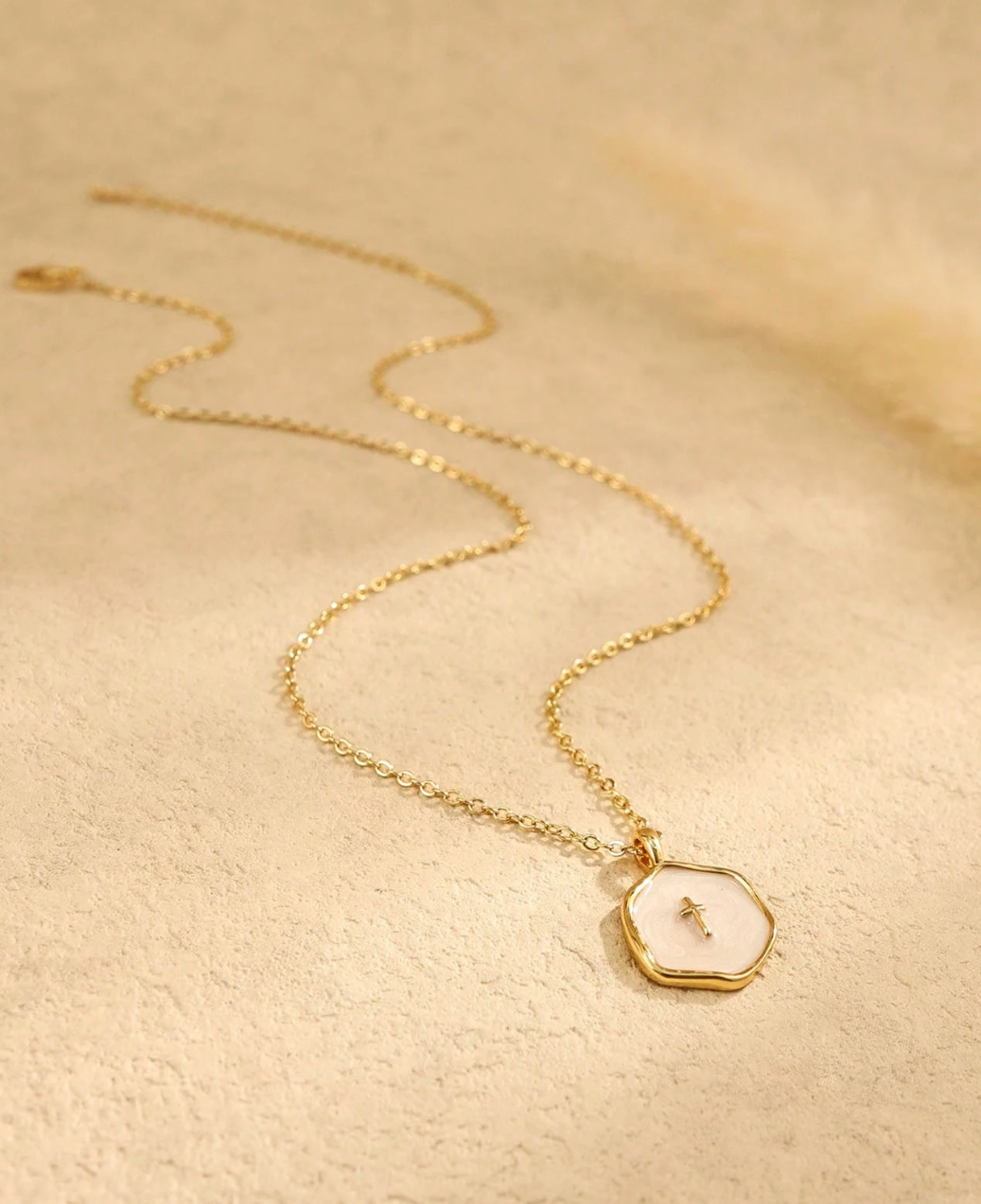 Petite Cross Necklace | Delicate 14K Gold/Silver-Plated Christian Pendant for Women
