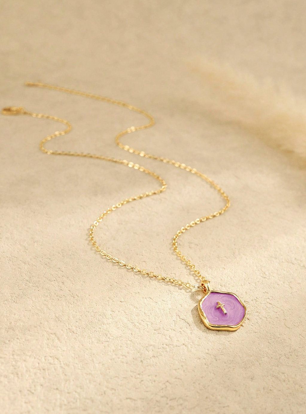 Petite Cross Necklace | Delicate 14K Gold/Silver-Plated Christian Pendant for Women